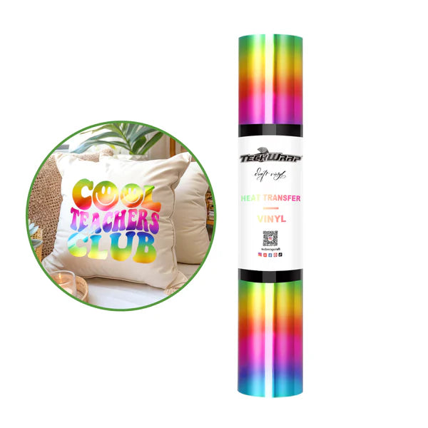 Metallic Chrome Heat Transfer Vinyl - Rainbow