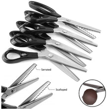 Load image into Gallery viewer, Stainless Steel 7mm Arc Teeth Fabric Scissors
