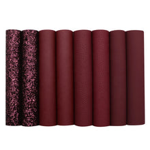 Load image into Gallery viewer, Burgundy Vegan Leather Set
