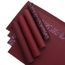 Load image into Gallery viewer, Burgundy Vegan Leather Set
